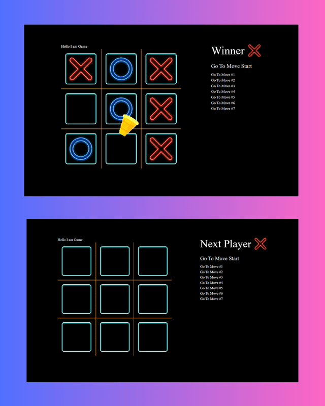 Neon Tic-Tac-Toe